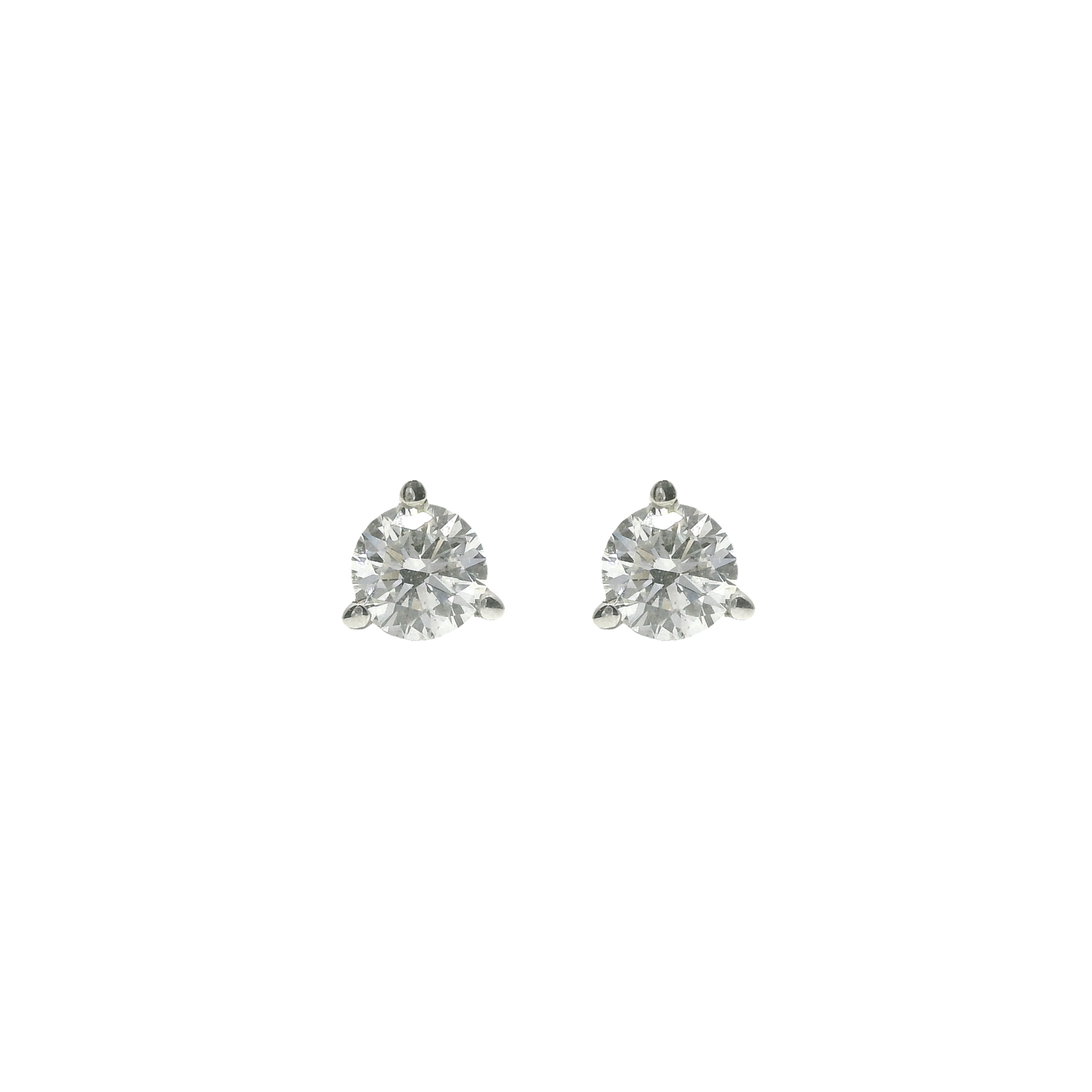 0.53ctw Round Diamond Stud Earrings