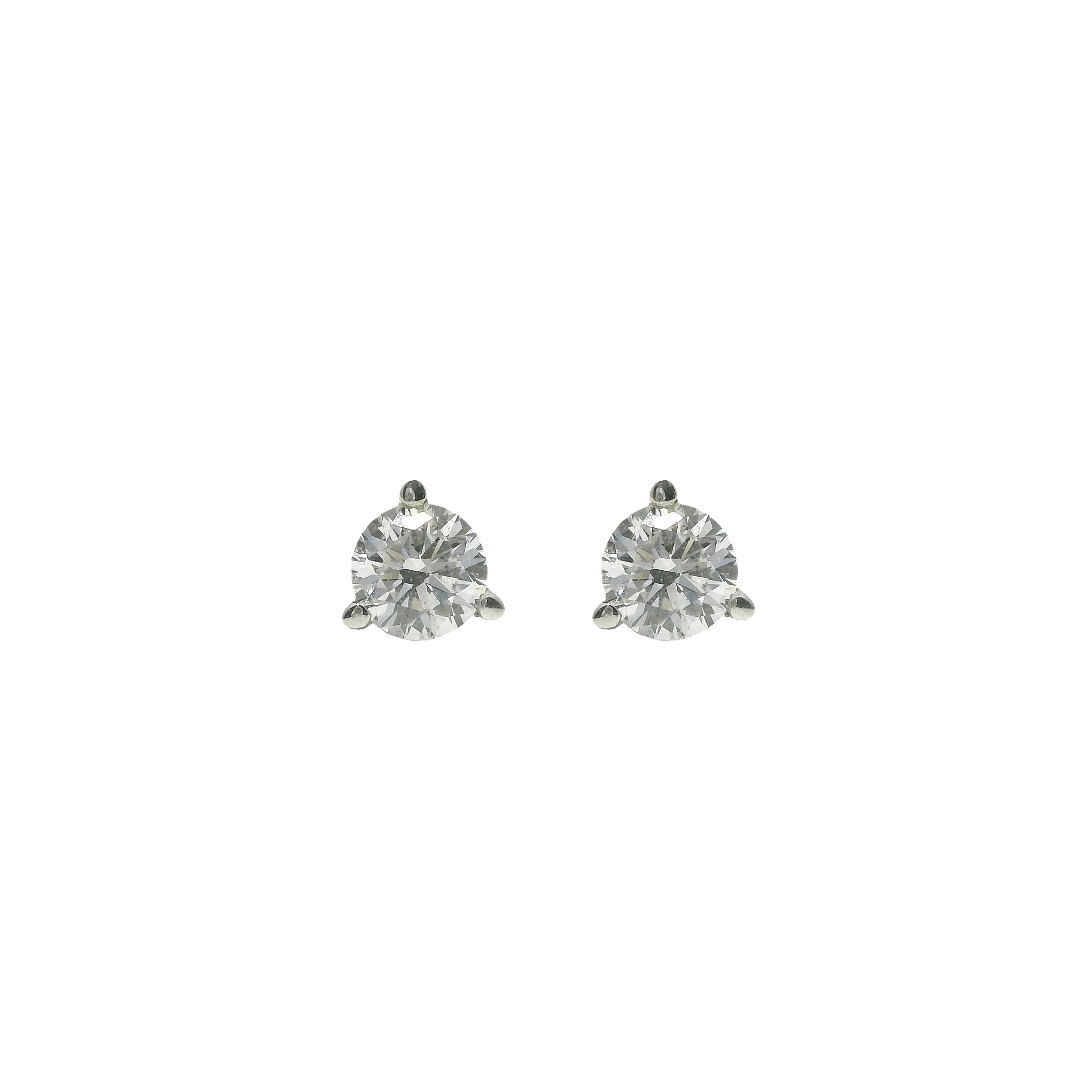 0.53ctw Round Diamond Stud Earrings