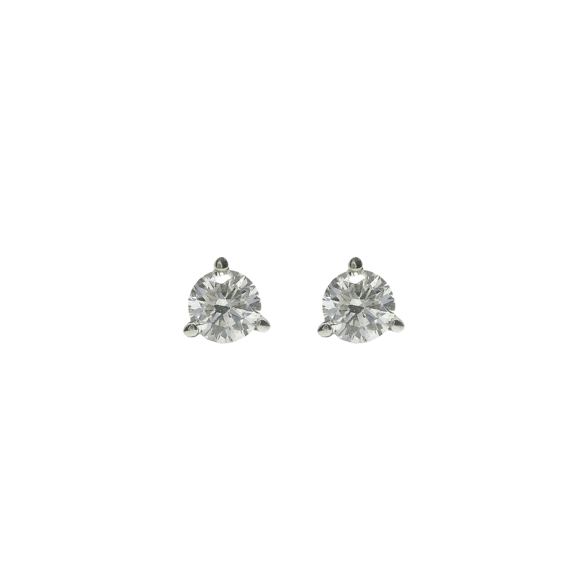0.53ctw Round Diamond Stud Earrings