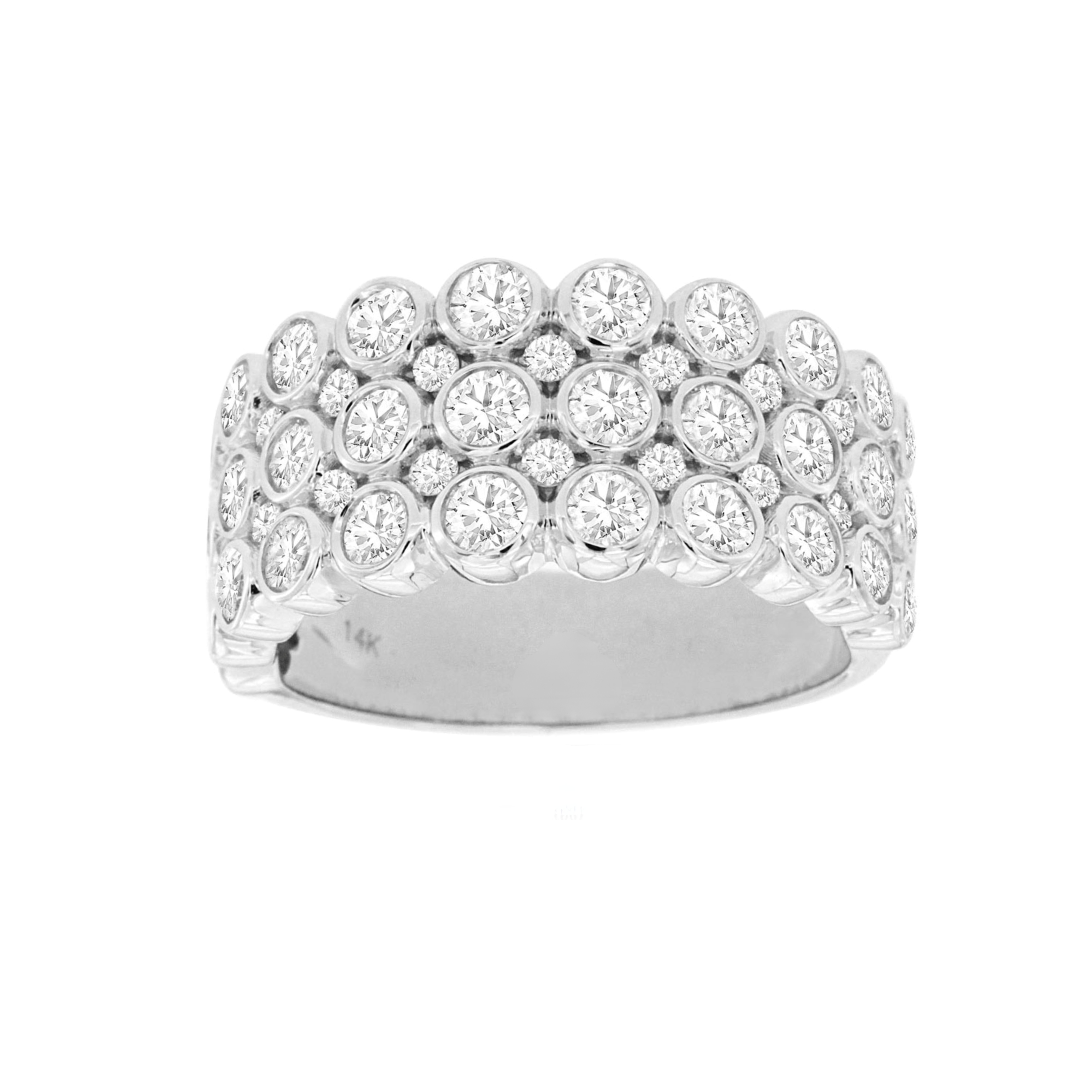 Bezel Set Diamond Multi-Row Band