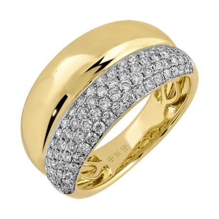 Diamond Double Stack Dome Ring