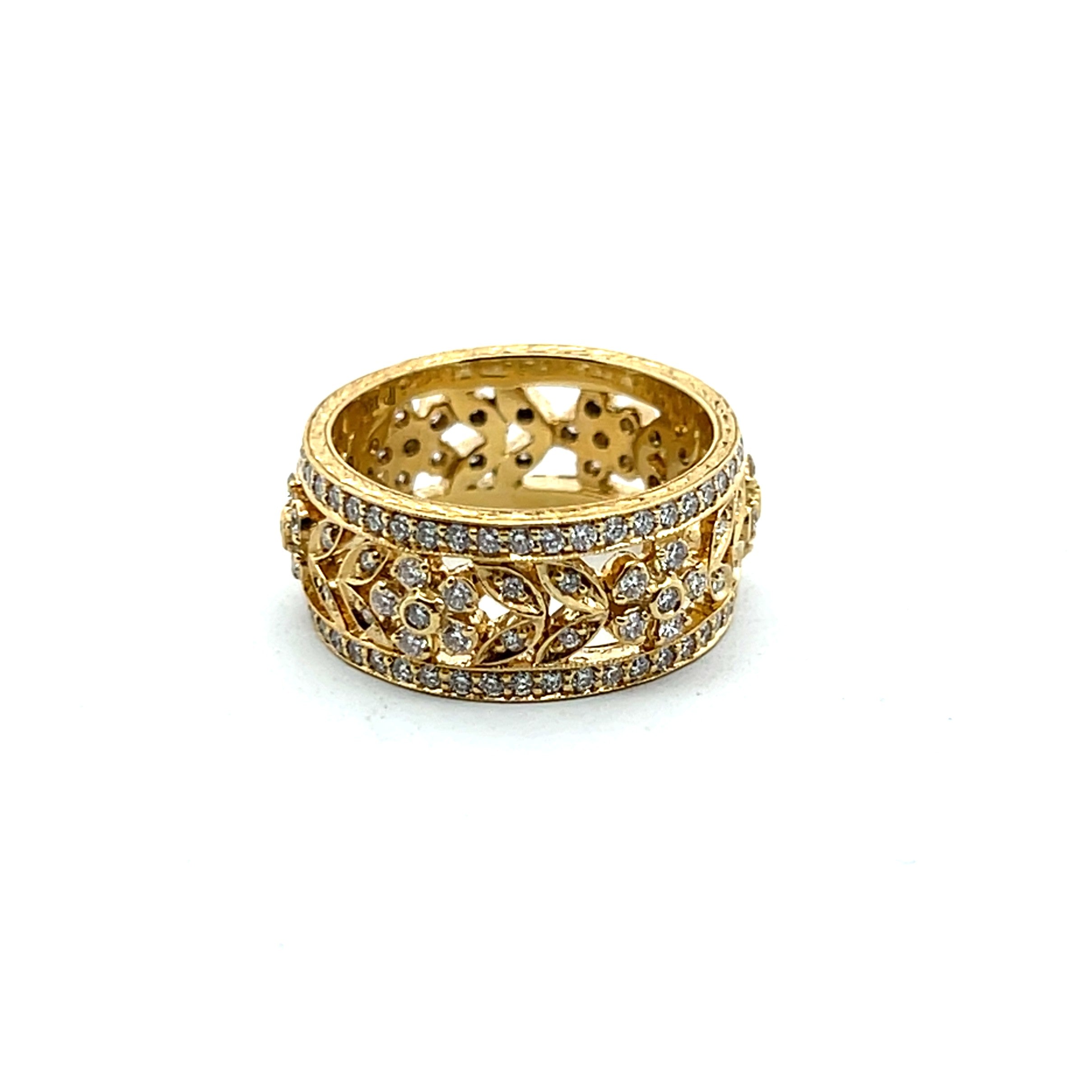 Pavé Diamond Flower Band