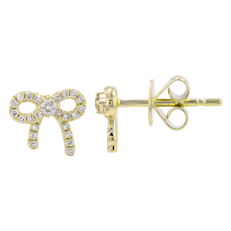 Bow Diamond Stud Earrings