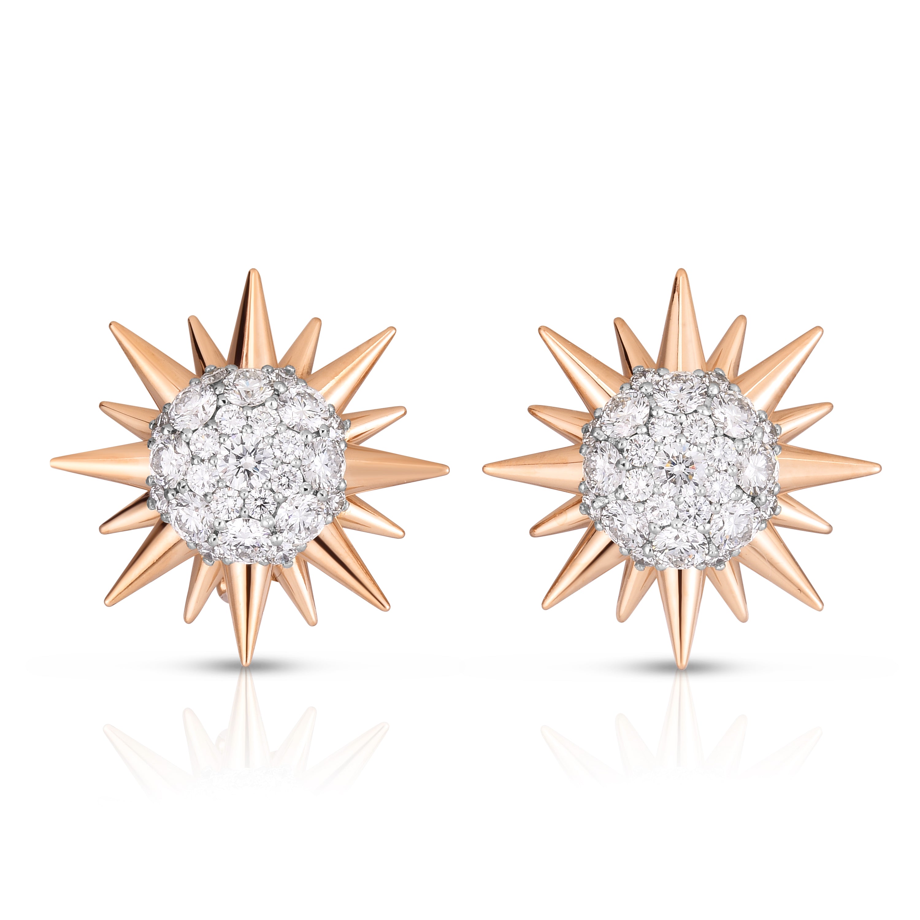 Cobblestone Diamond Spike Earrings