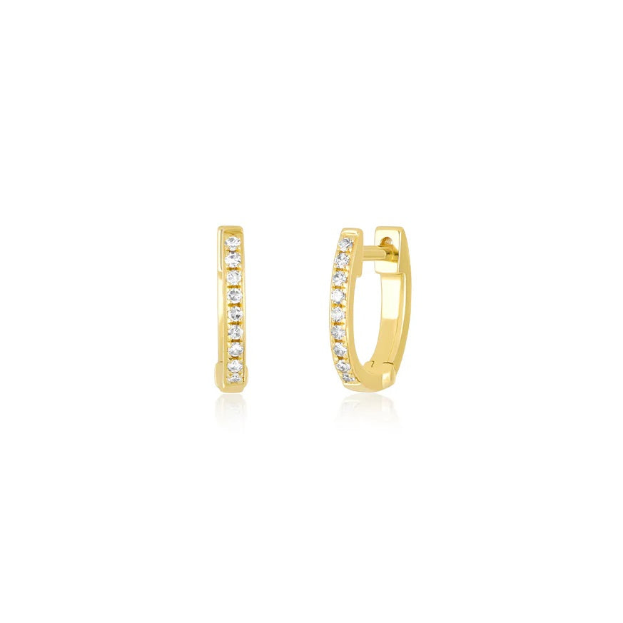 Diamond Mini Huggie Hoop Earring