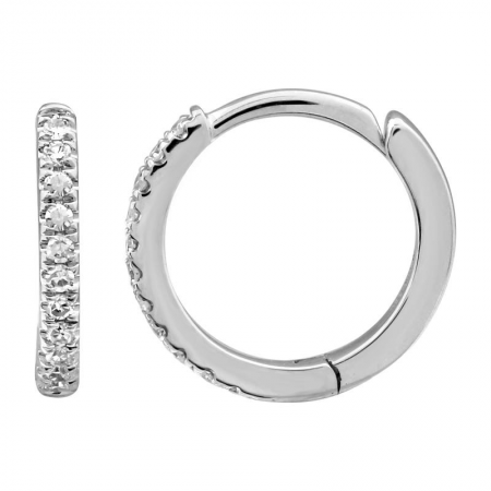 Mini Diamond Huggie Hoop Earrings