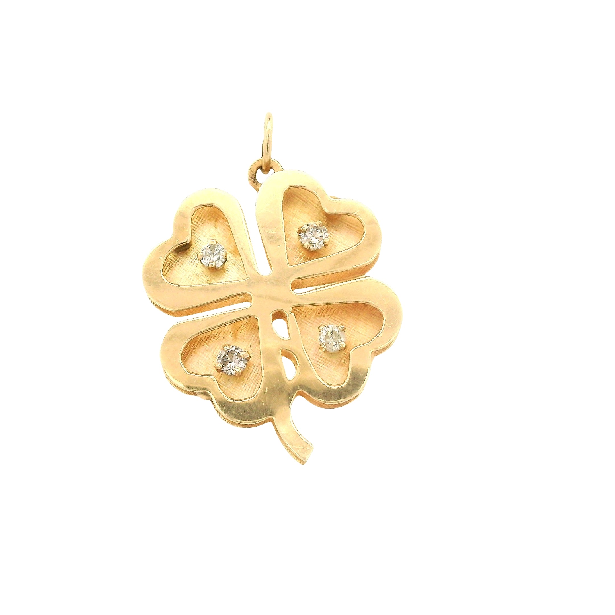 Diamond Station Four Leaf Clover Pendant