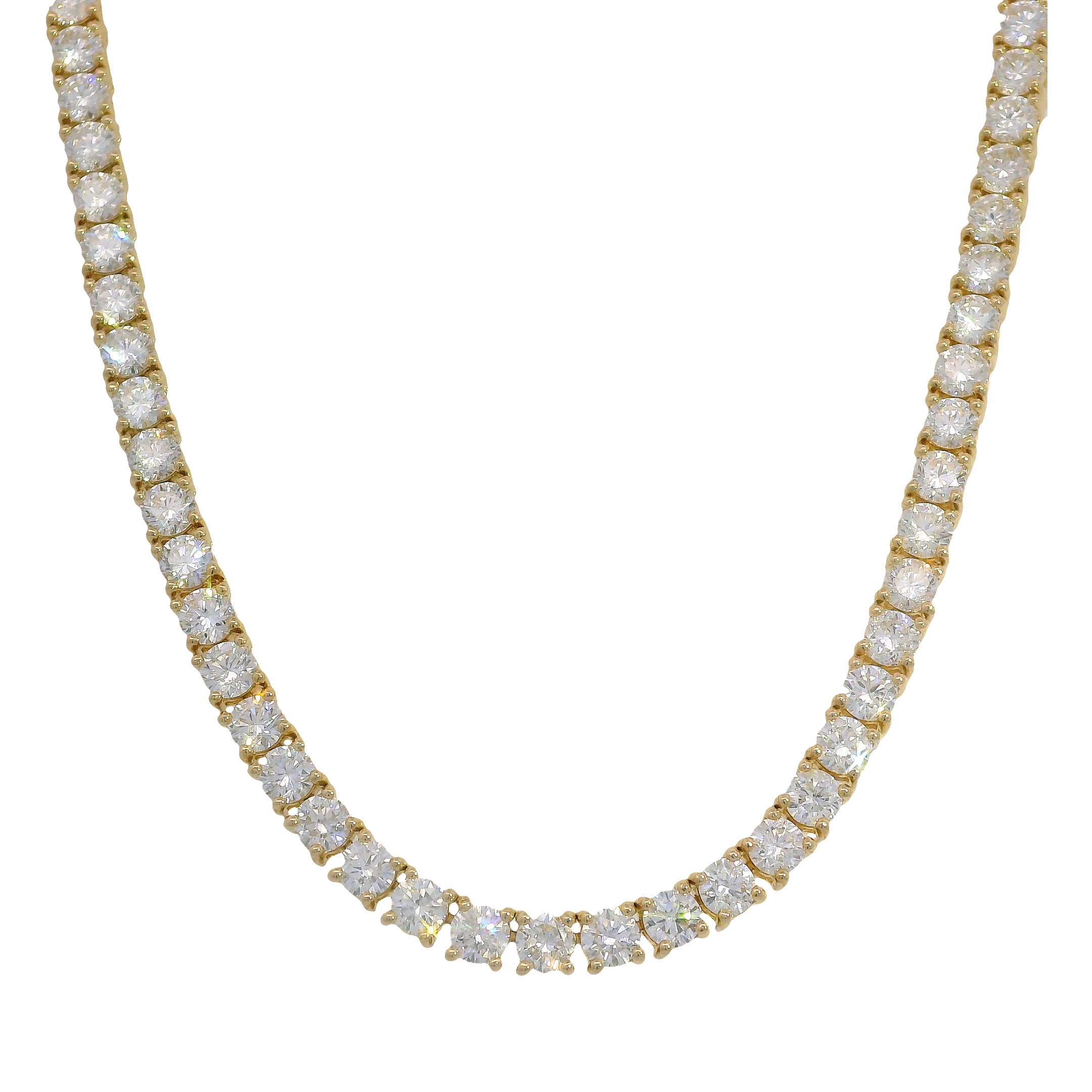 12.00ctw Four-Prong Diamond Tennis Necklace