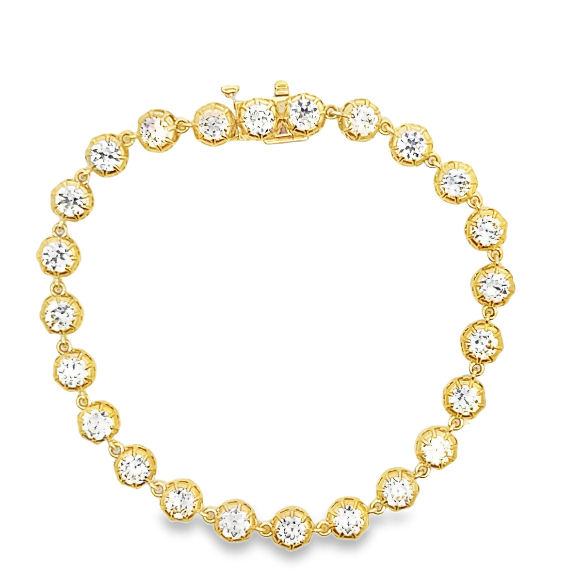 Old European Cut Diamond Tennis Bracelet