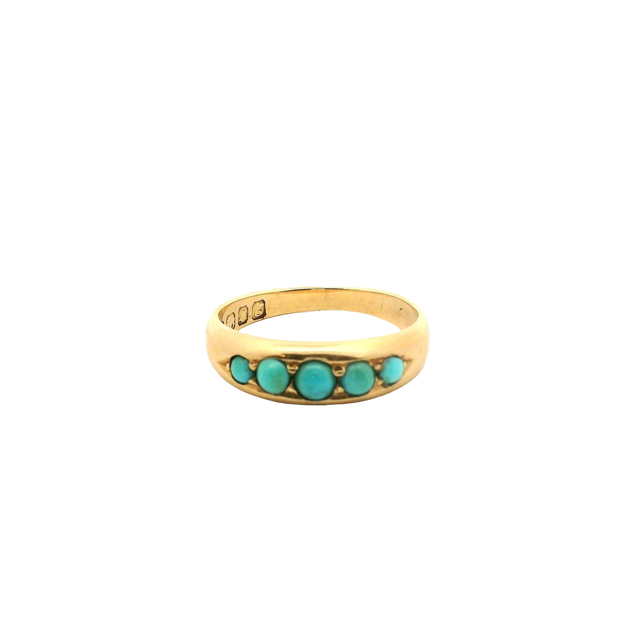 Turquoise Five Stone Gypsy Ring