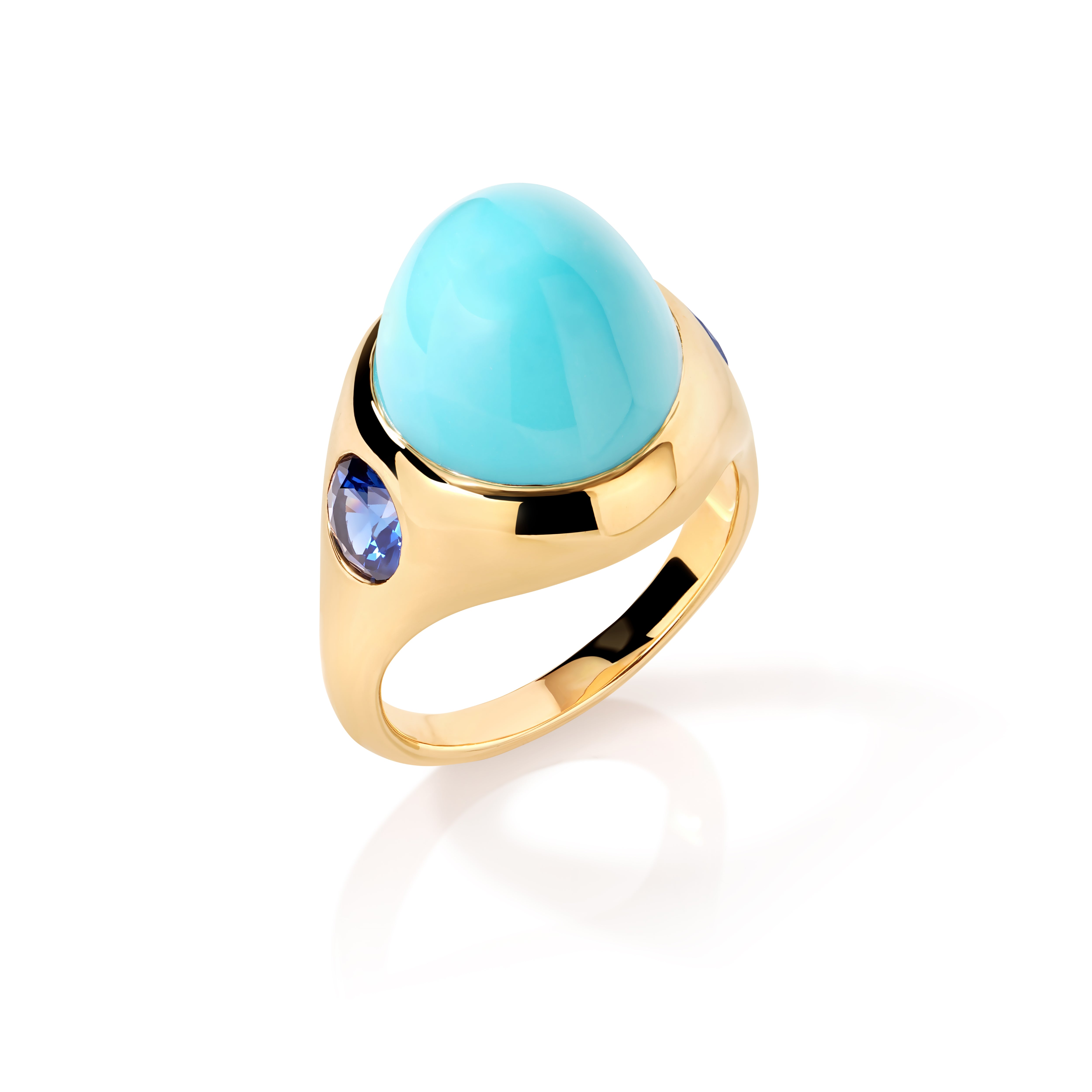 Turquoise & Sapphire Ring