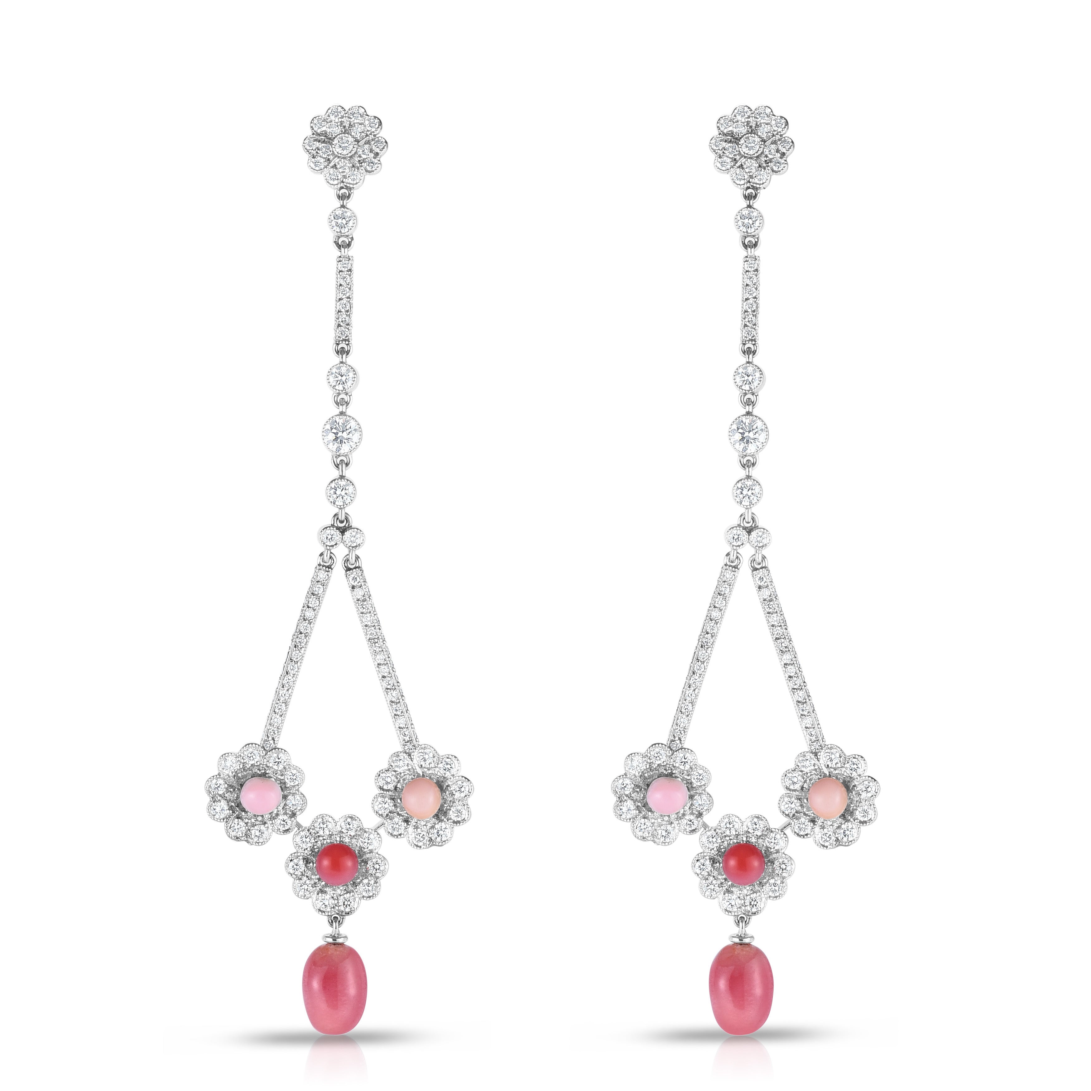 Conch Pearl Chandelier Earrings