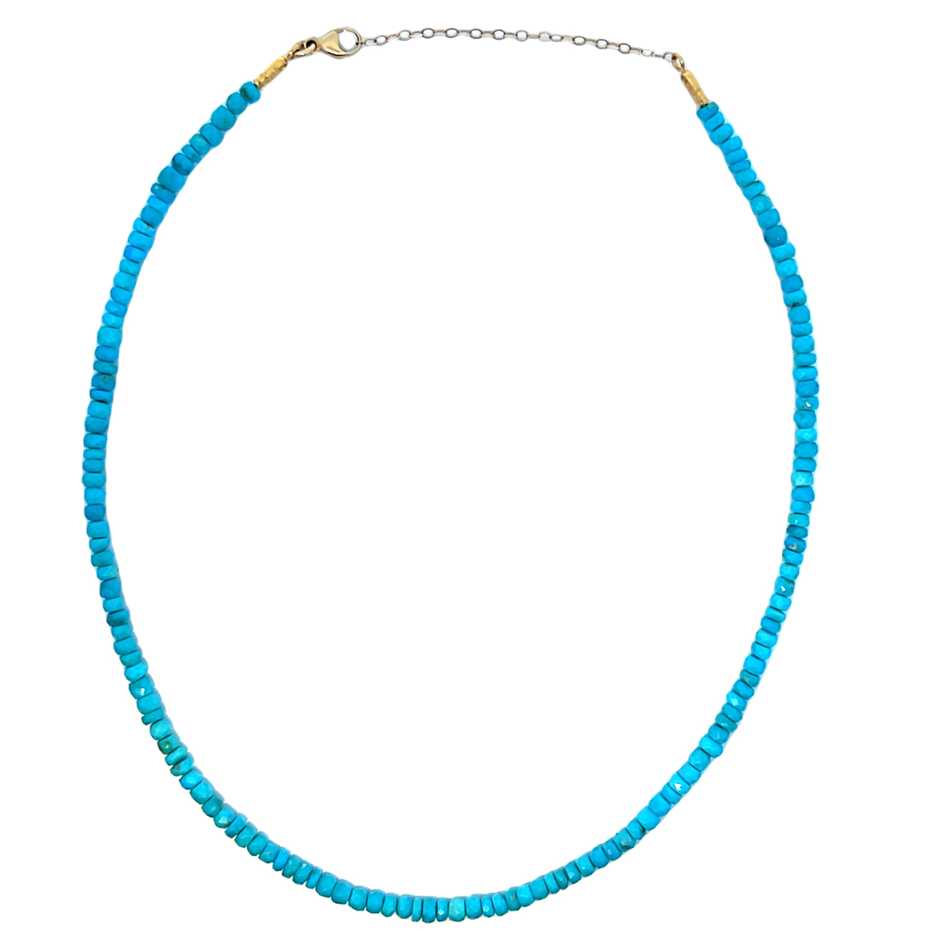 Arizona Turqouise Faceted Rondell Necklace