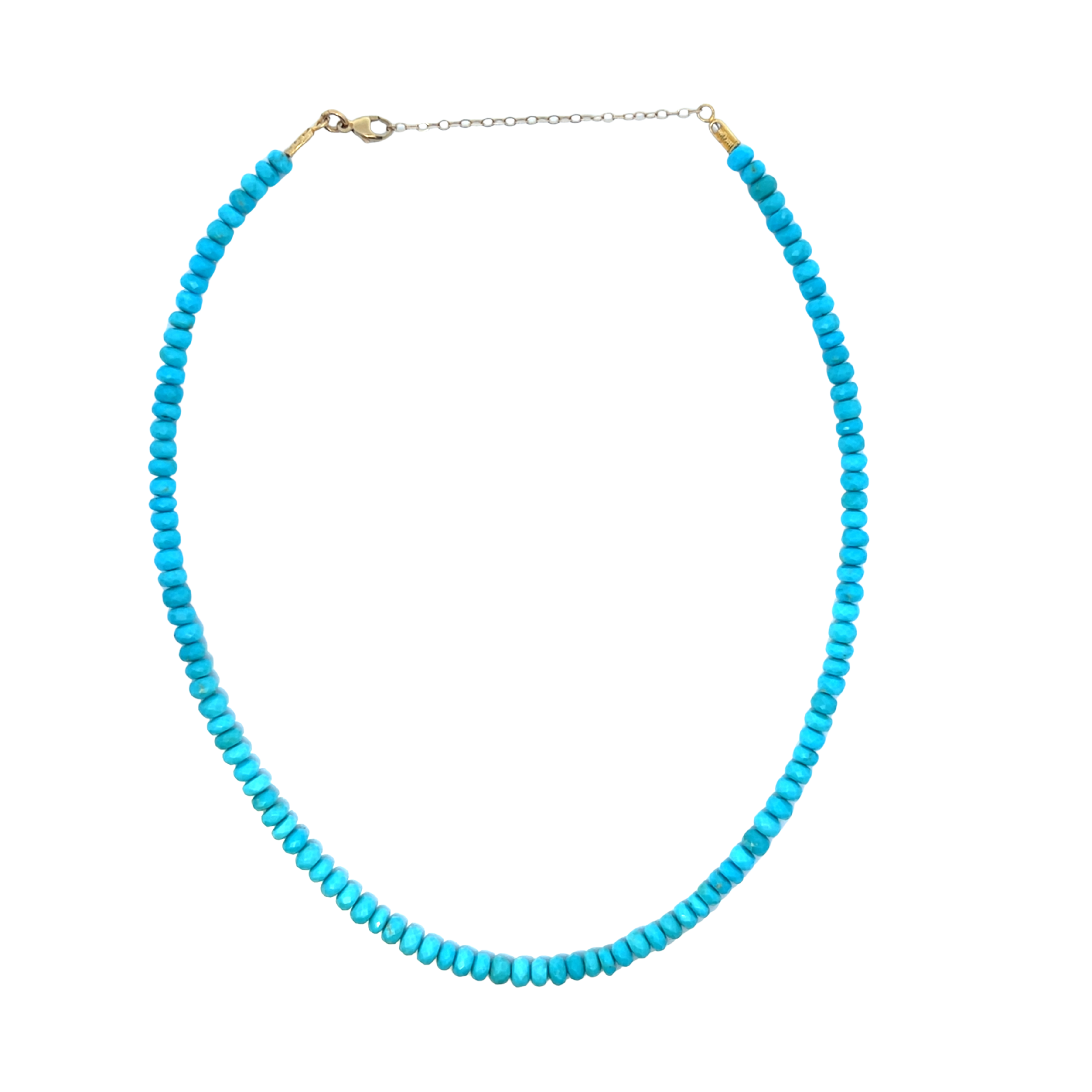 Arizona Turquoise Faceted Rondelle Necklace