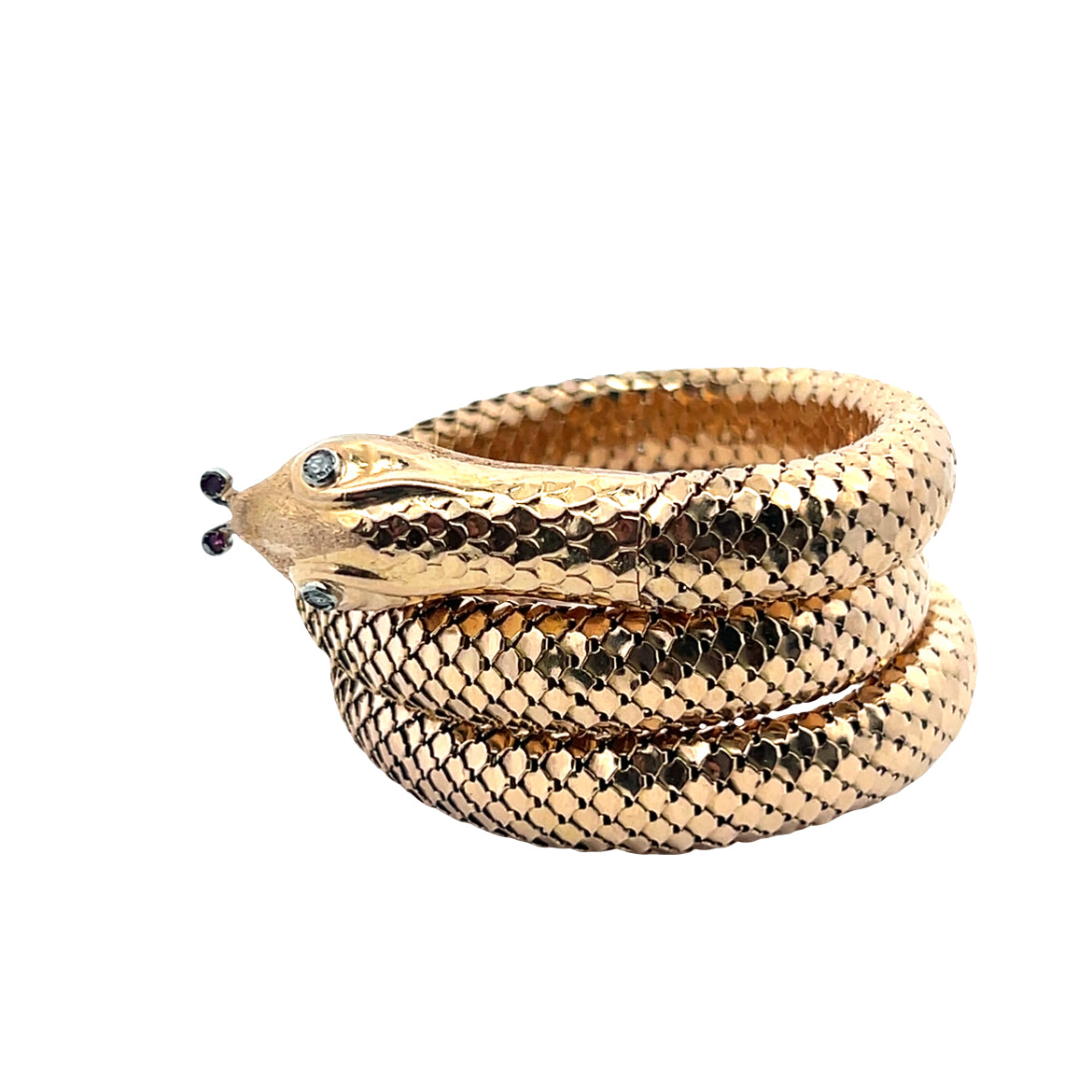 Vintage Coiled Serpent Bracelet