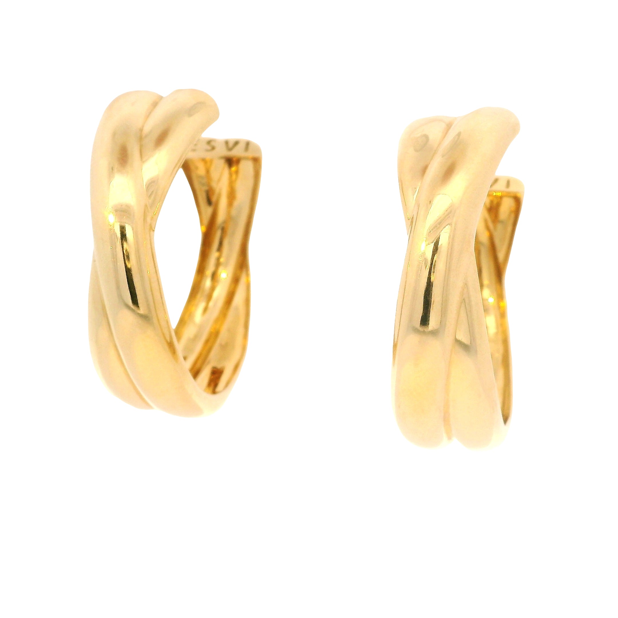 Vintage Large Double Intertwined Hoop Earrings
