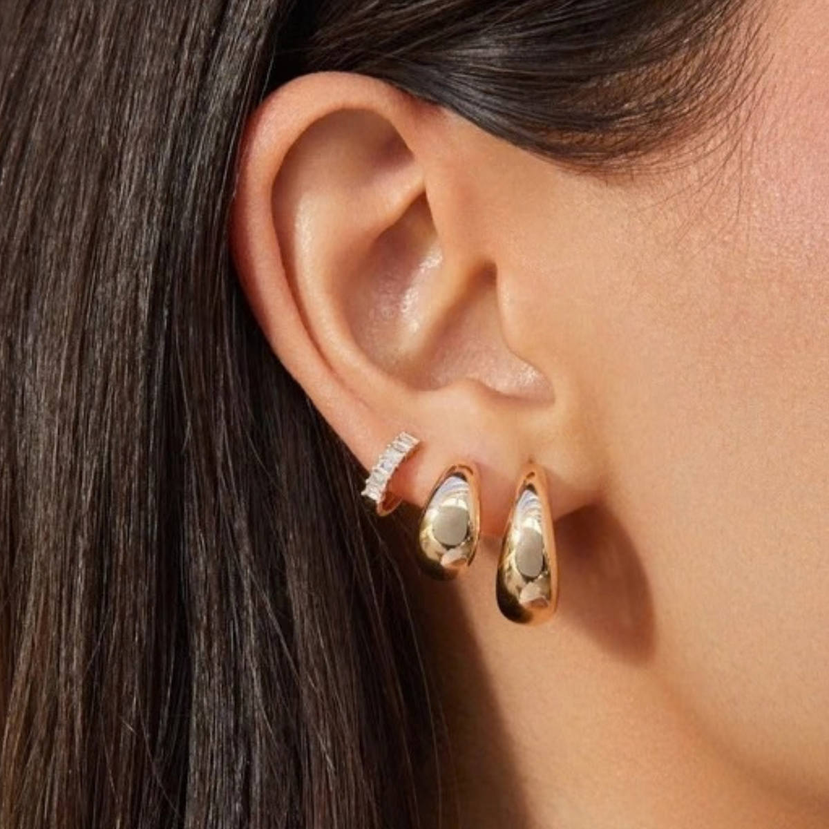 Jumbo Dome Huggie Earrings