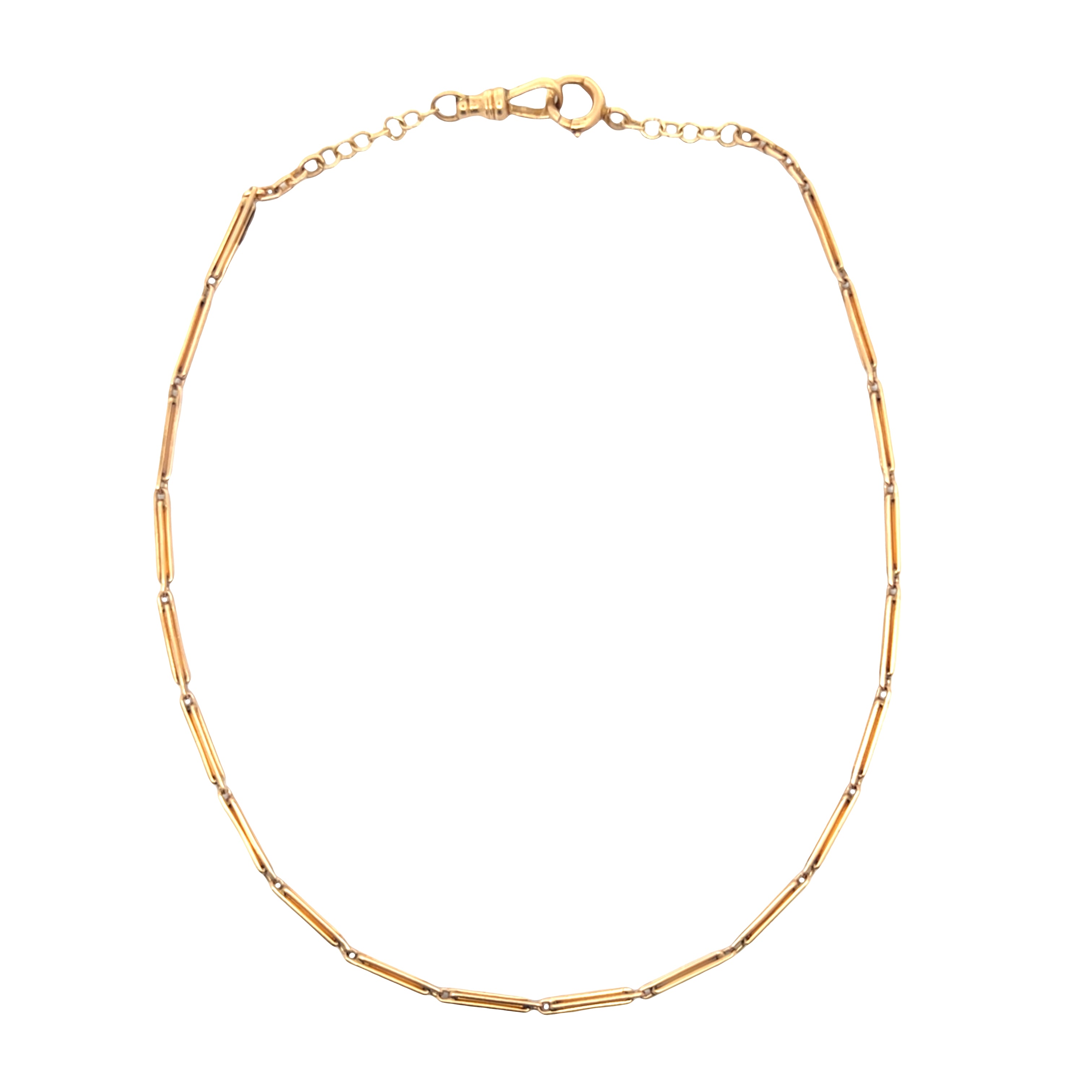 Vintage Intertwined Elongated Link Chain Necklace