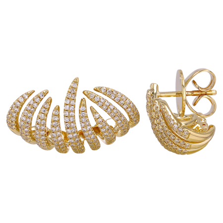 Pavé Diamond Cage Stud Earrings