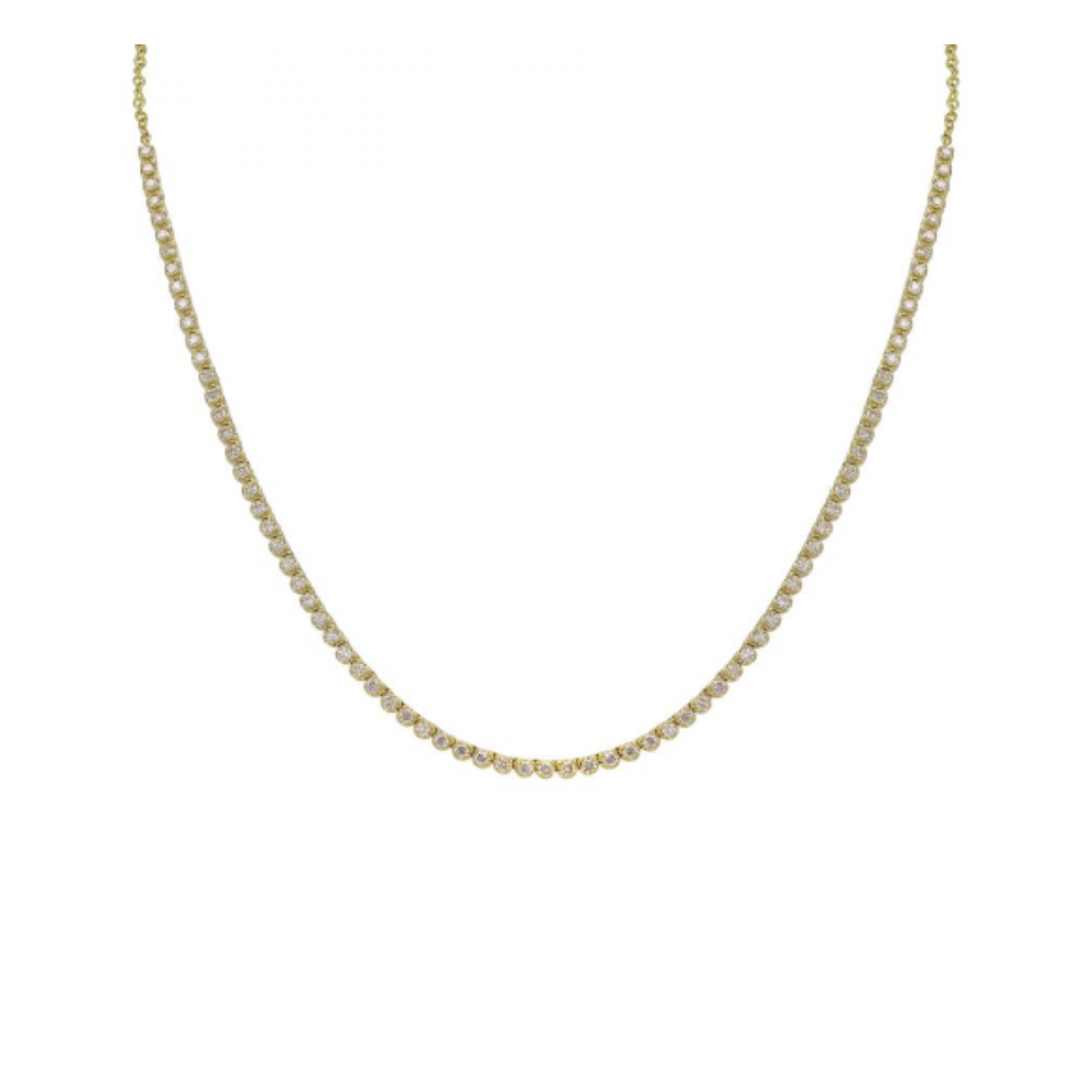 Crown Prong Diamond Tennis Necklace