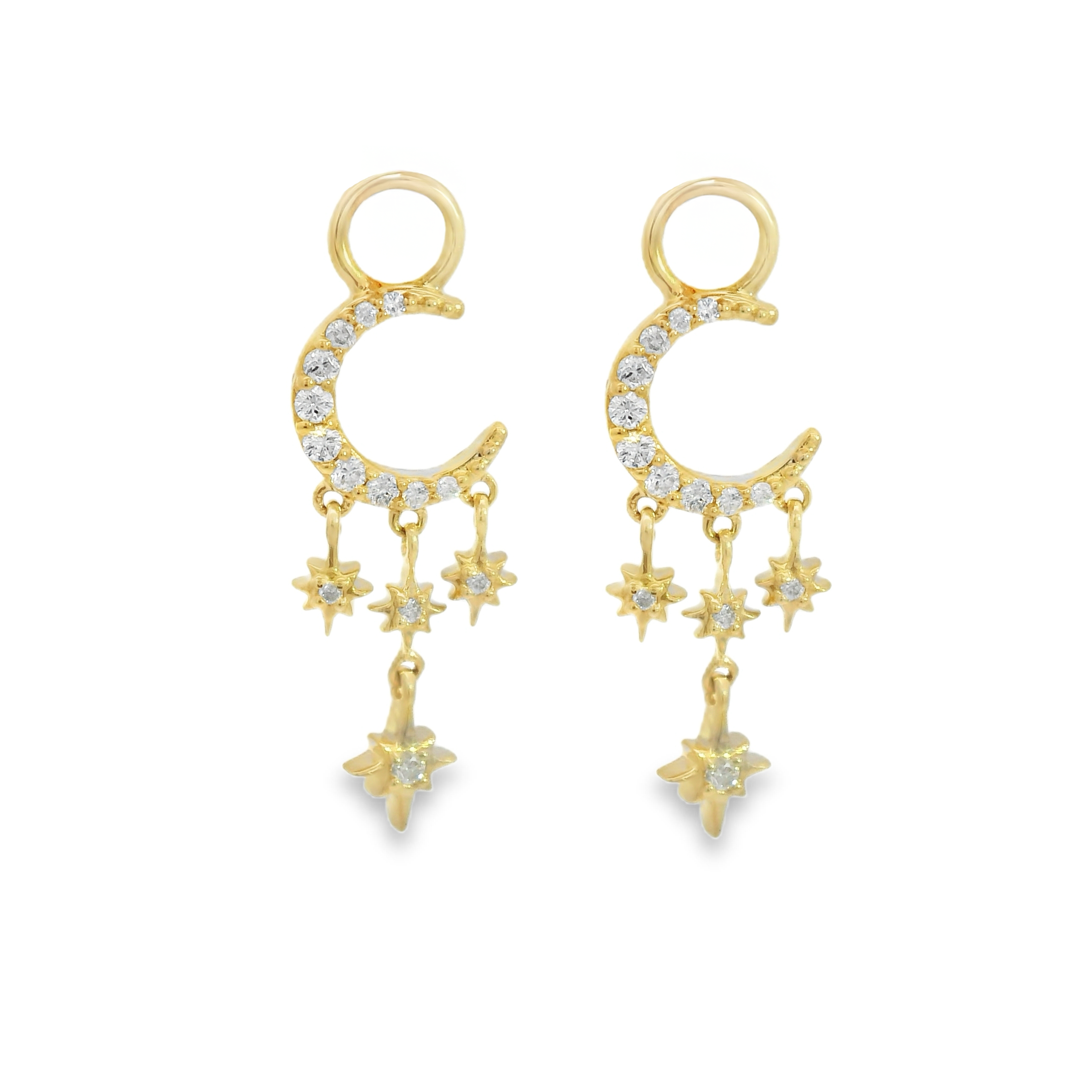 Make a Wish Small Crescent Moon and Star Charms