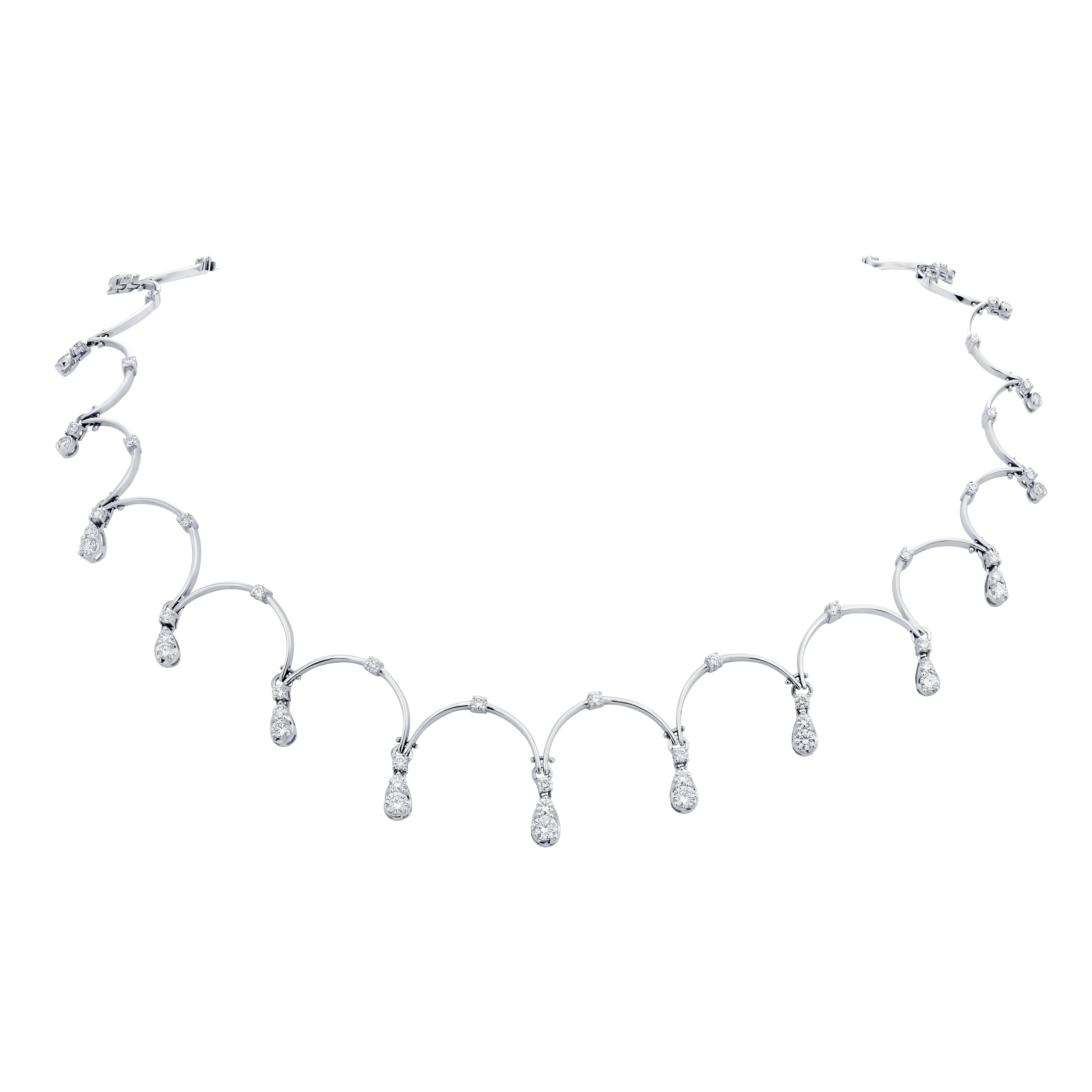 Chandelier Round Diamond Necklace