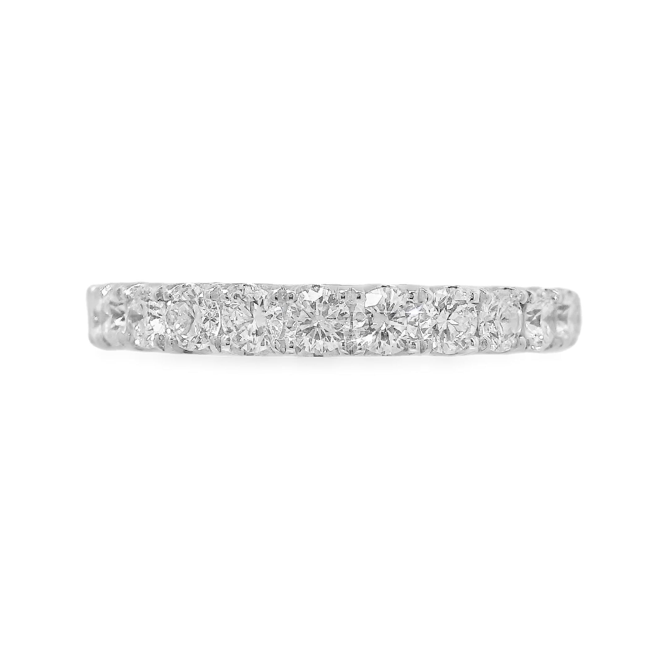 Shared Prong Round Diamond Anniversary Band
