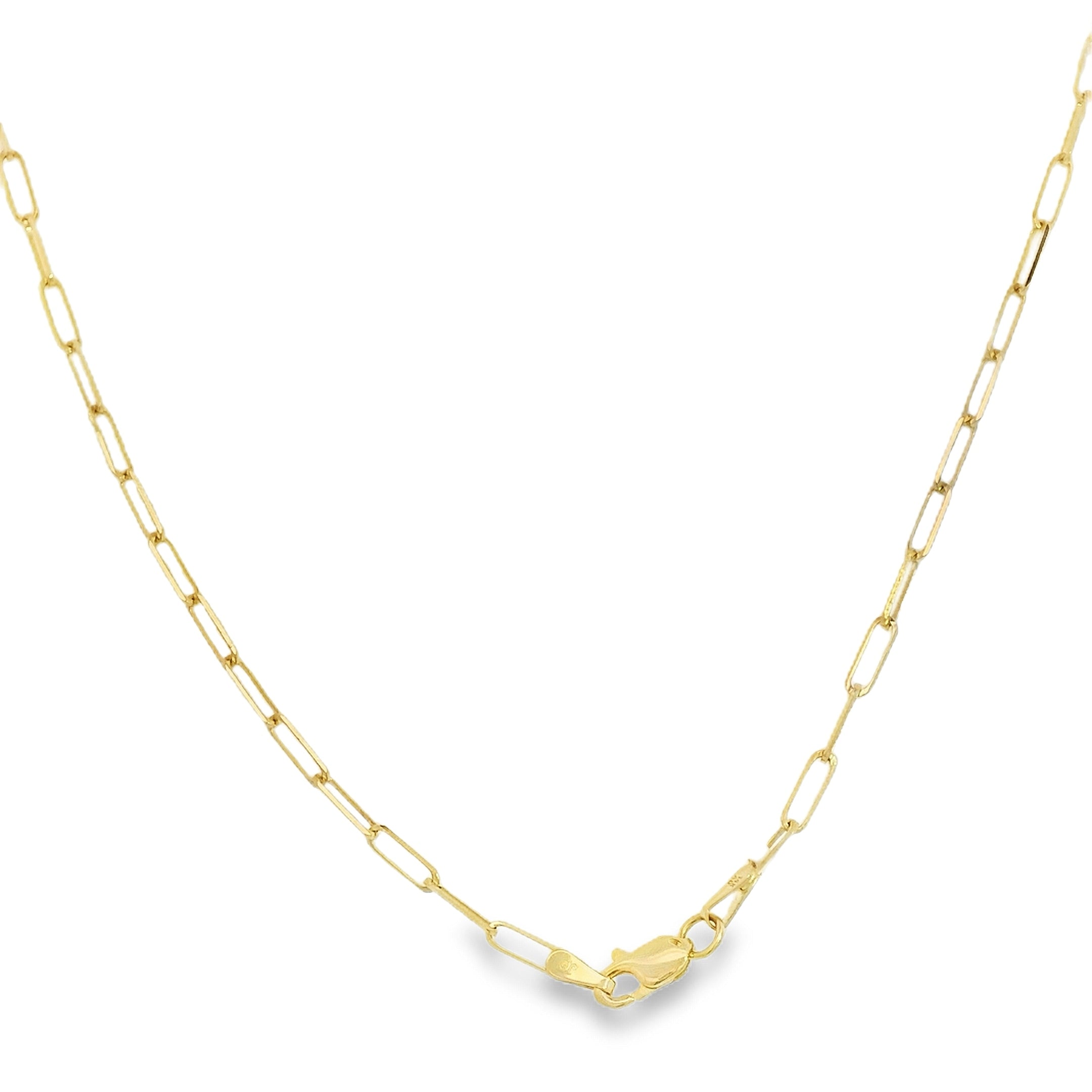 3.50ctw Halfway Round Bezel Diamond Necklace on Paperclip Chain