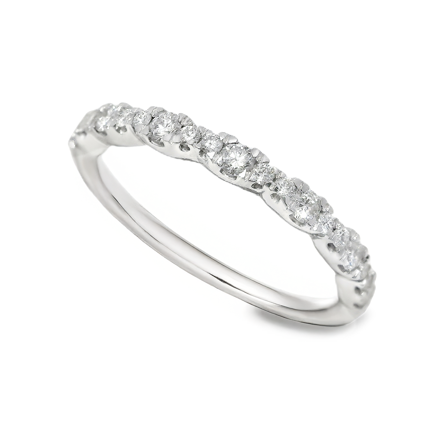 Round Diamond Marquise Shape Anniversary Band