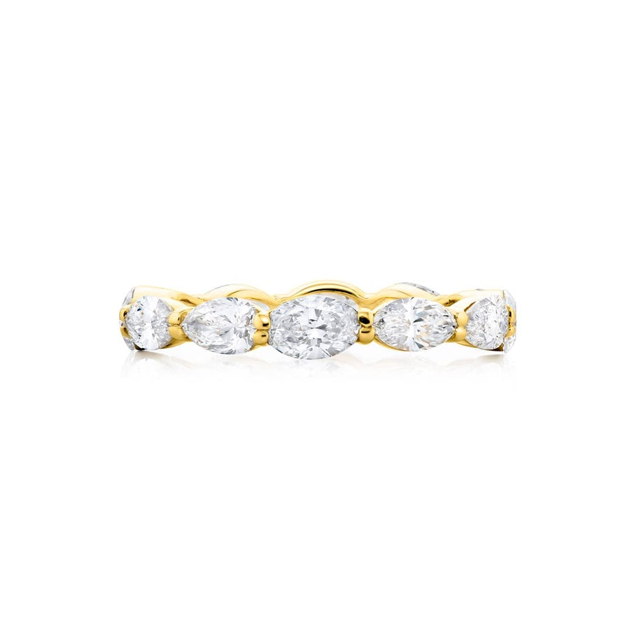 Platinum Oval and Pear-Shaped Diamond Eternity Band