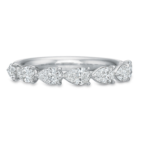 Petite Grande Aire Pear Diamond Anniversary Band