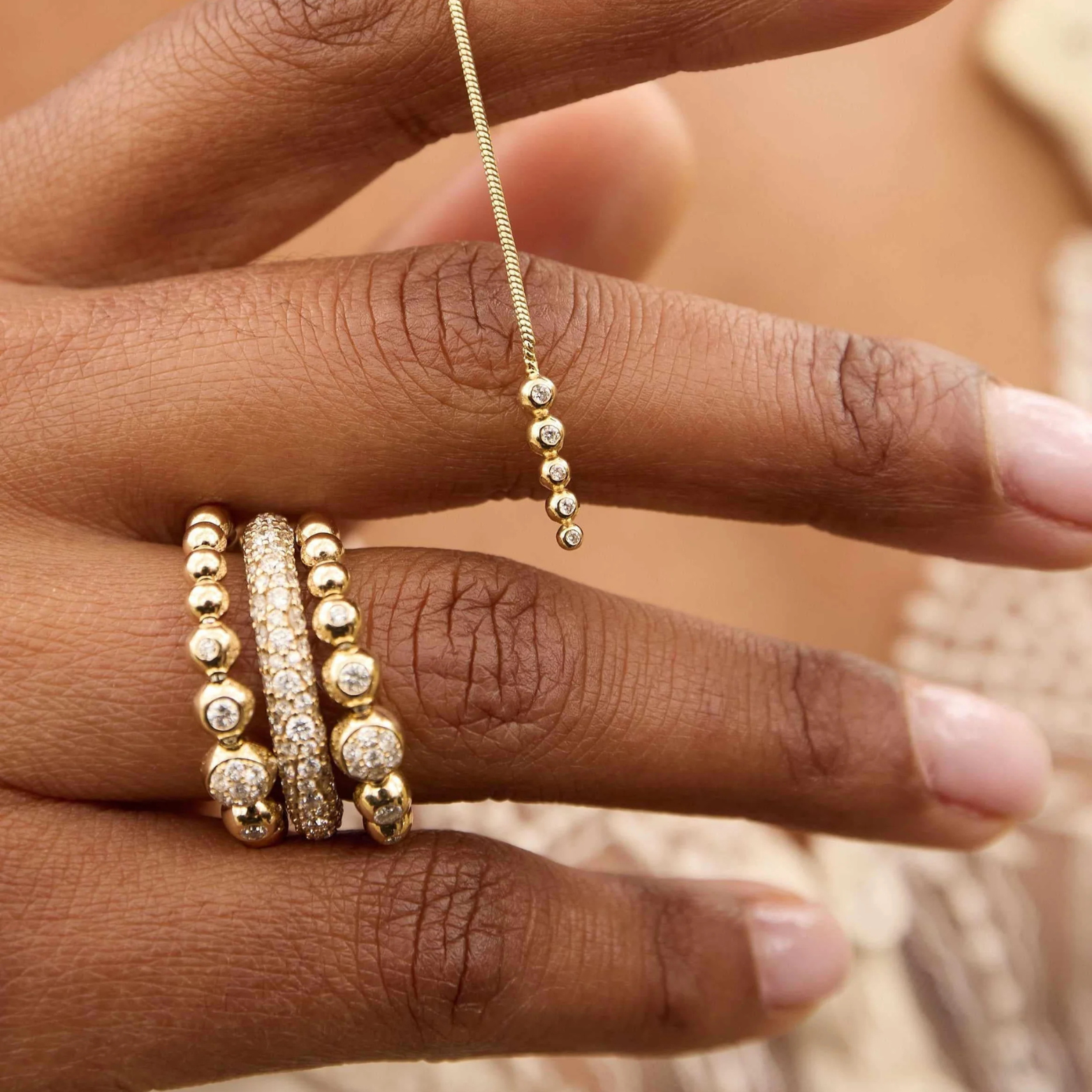 Diamond Sparkle Stack Ring