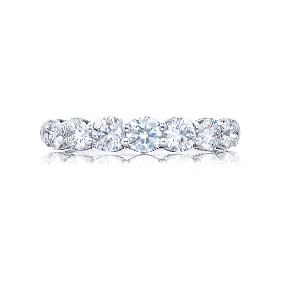 Platinum Round Diamond Band