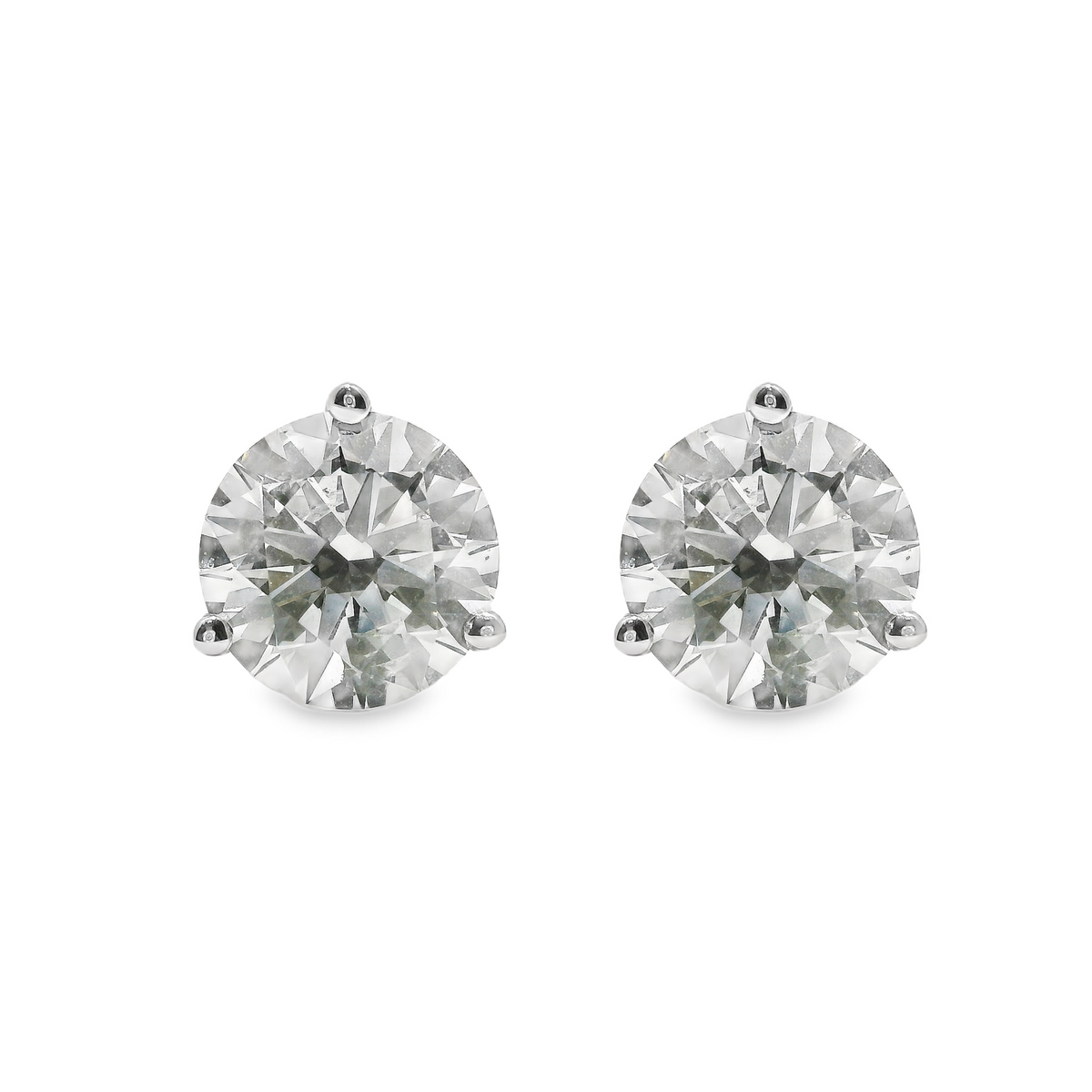 4.07ctw Round Diamond Stud Earrings