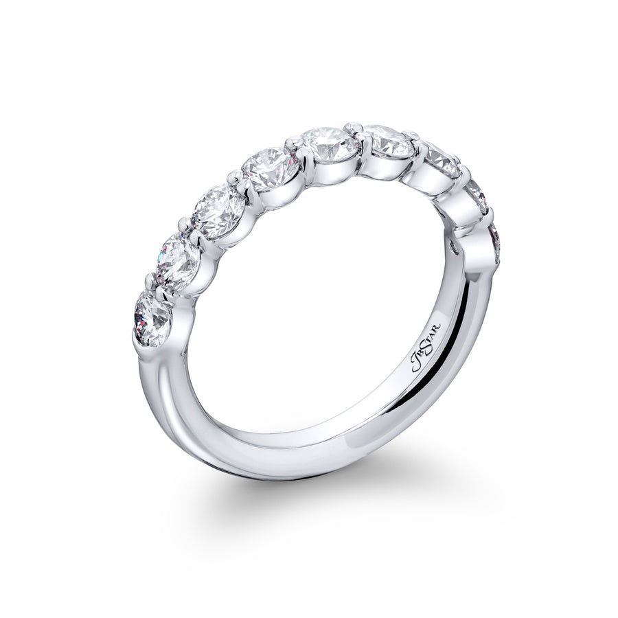 Platinum Round Diamond Band