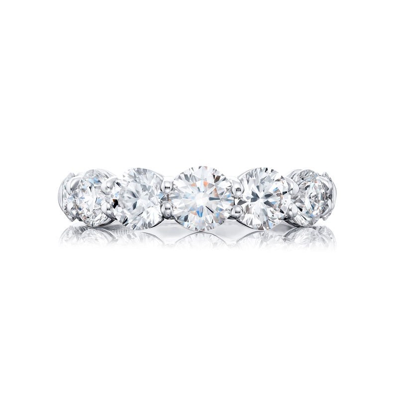 Platinum Round Diamond Band