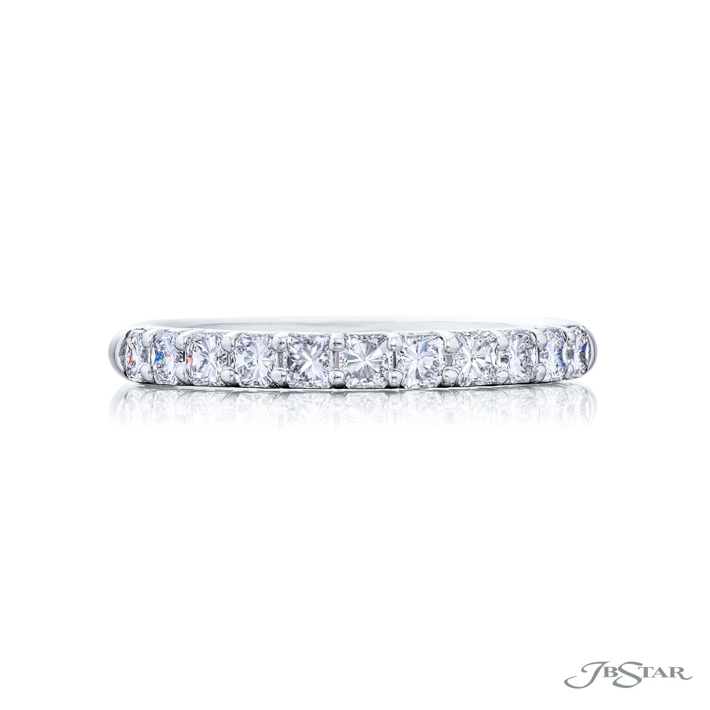 Shared Prong Radiant Diamond Half-Band