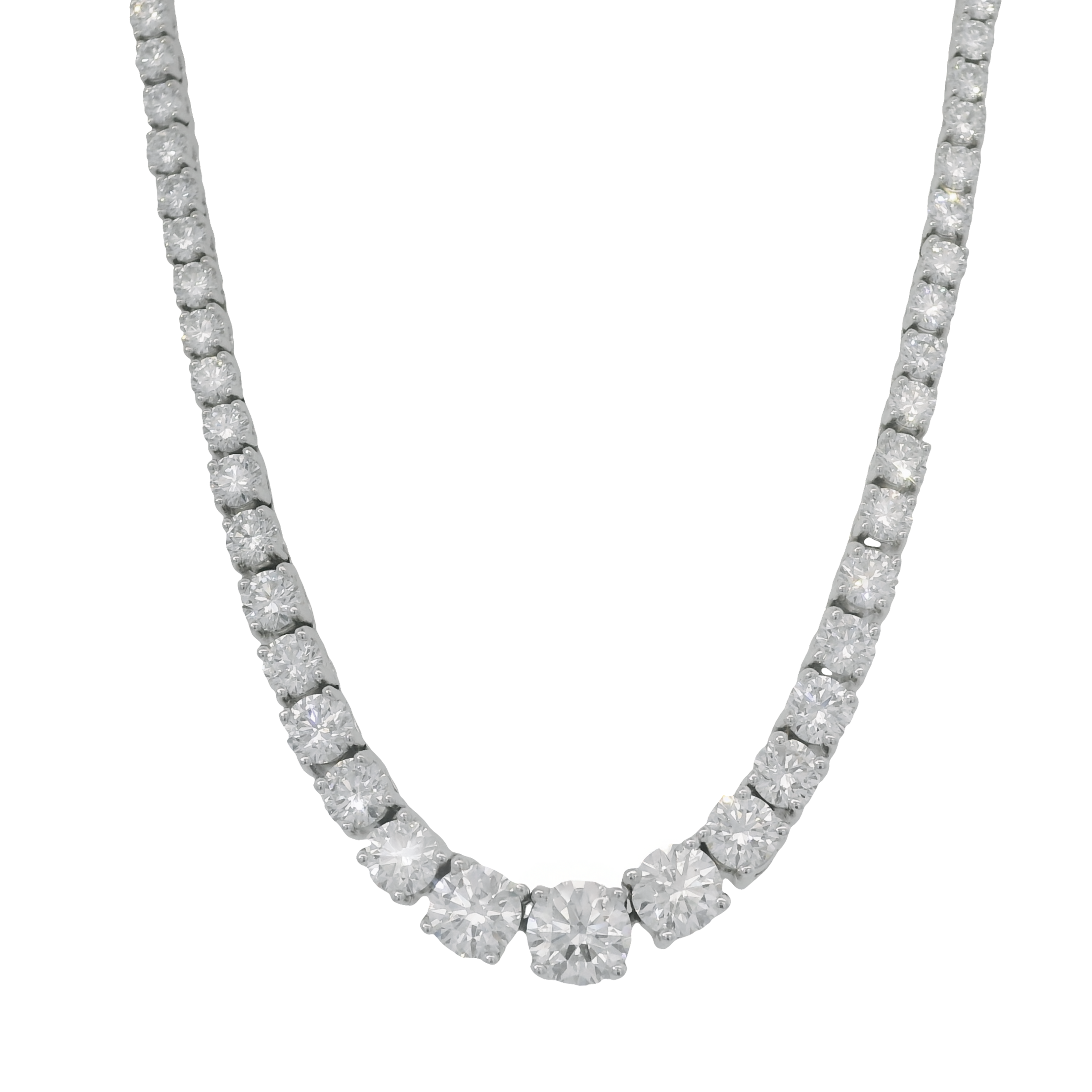 11.73ctw Graduated Diamond Rivière Necklace
