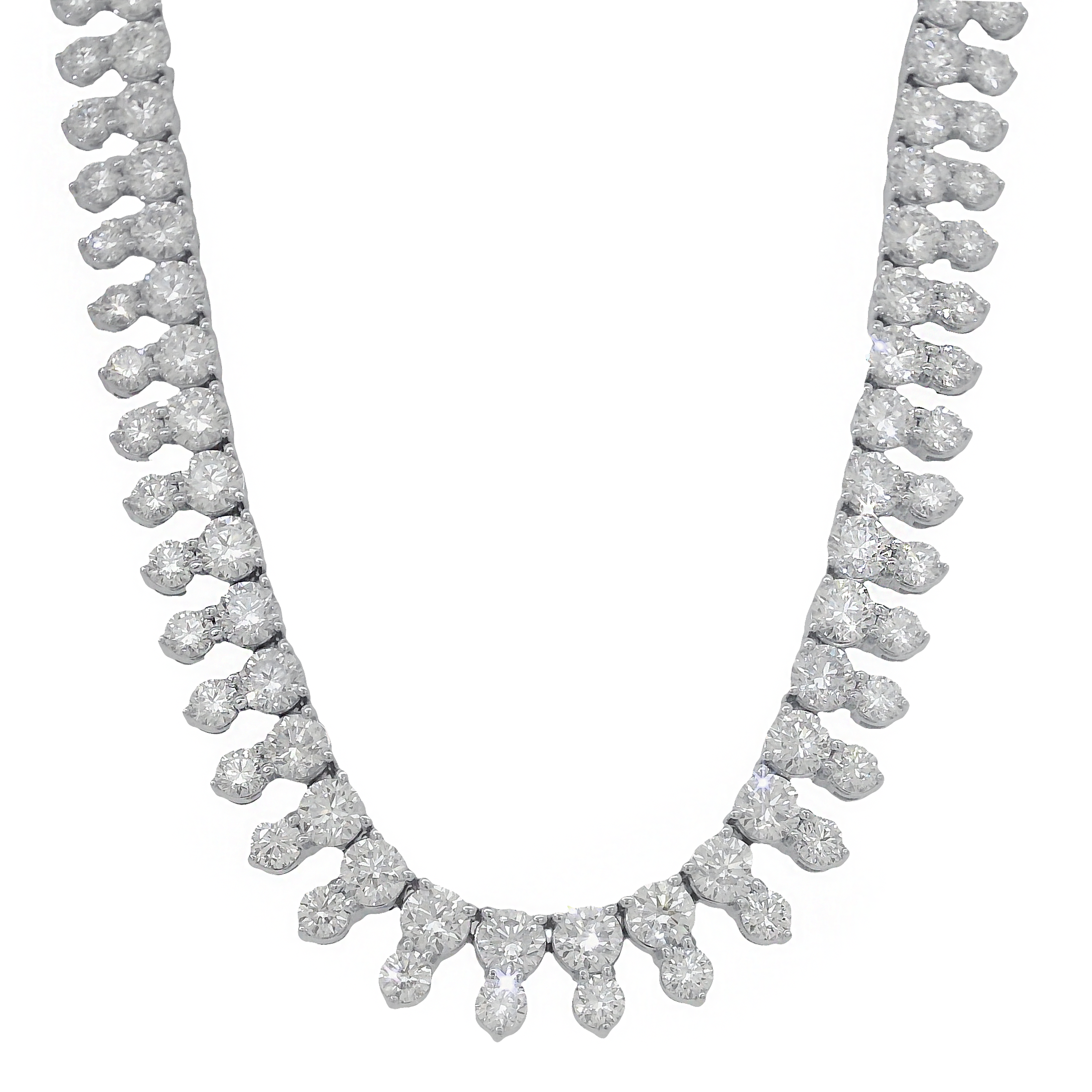 33.71ctw Two Row Diamond Necklace