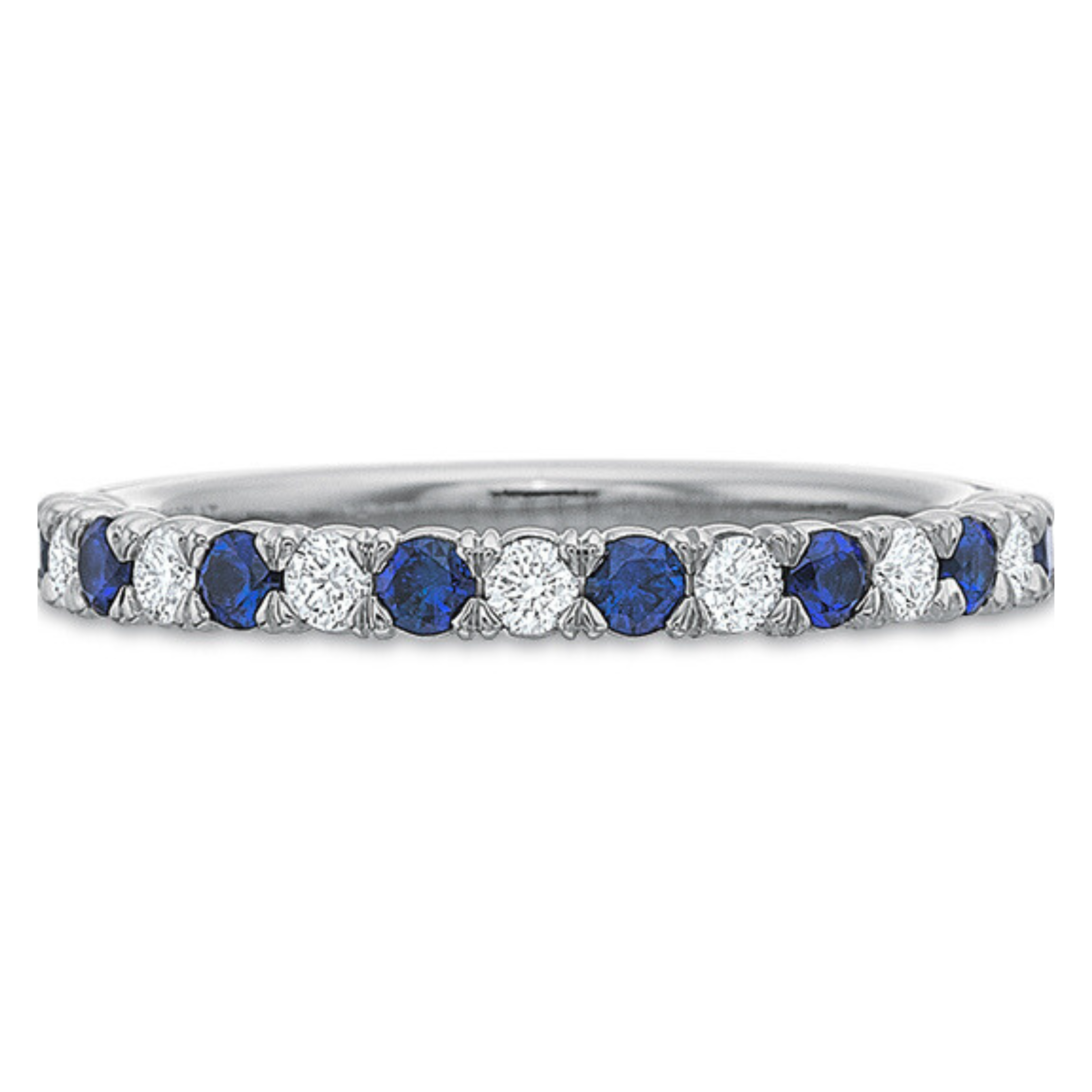 Diamond and Blue Sapphire Band