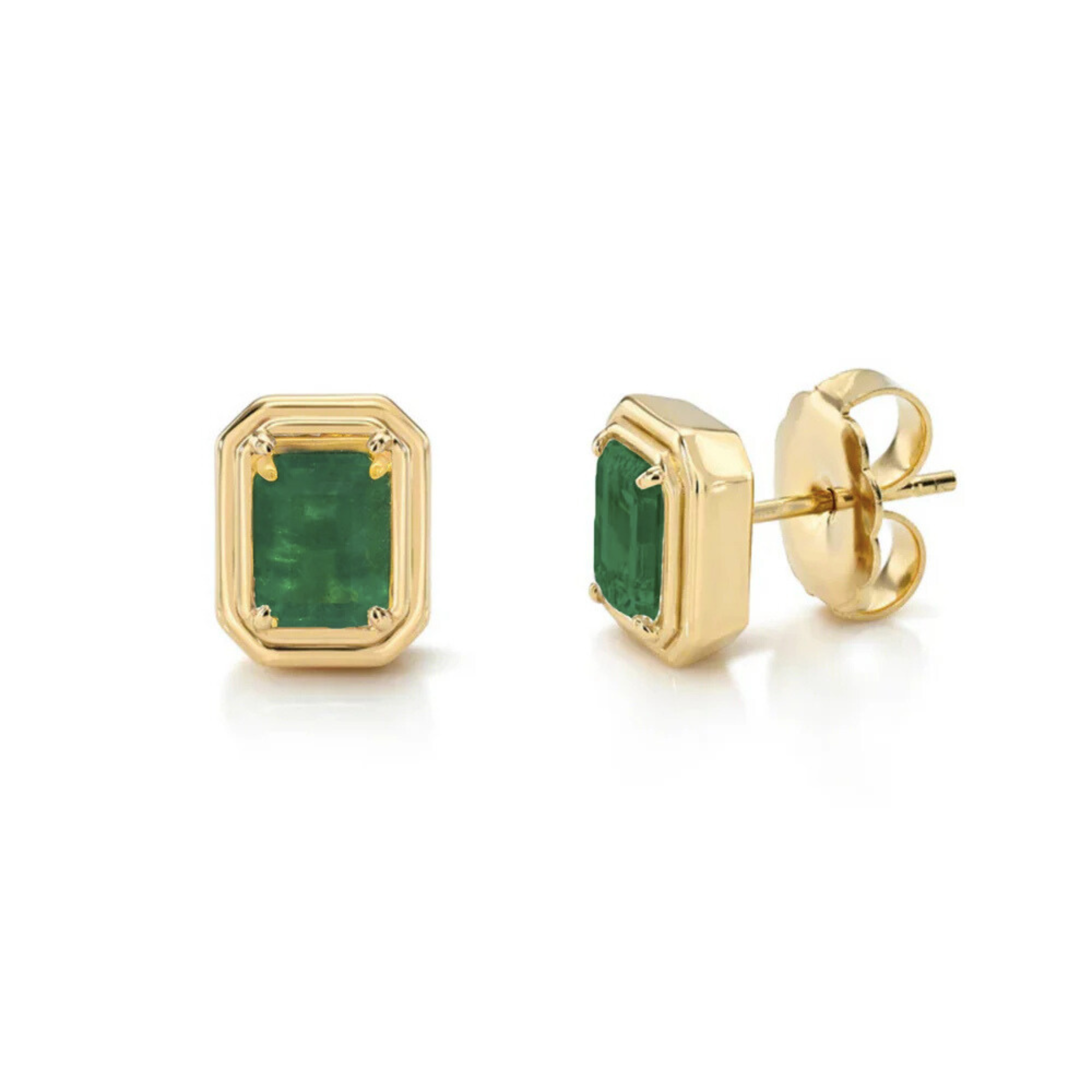 Eleni Emerald Stud Earrings