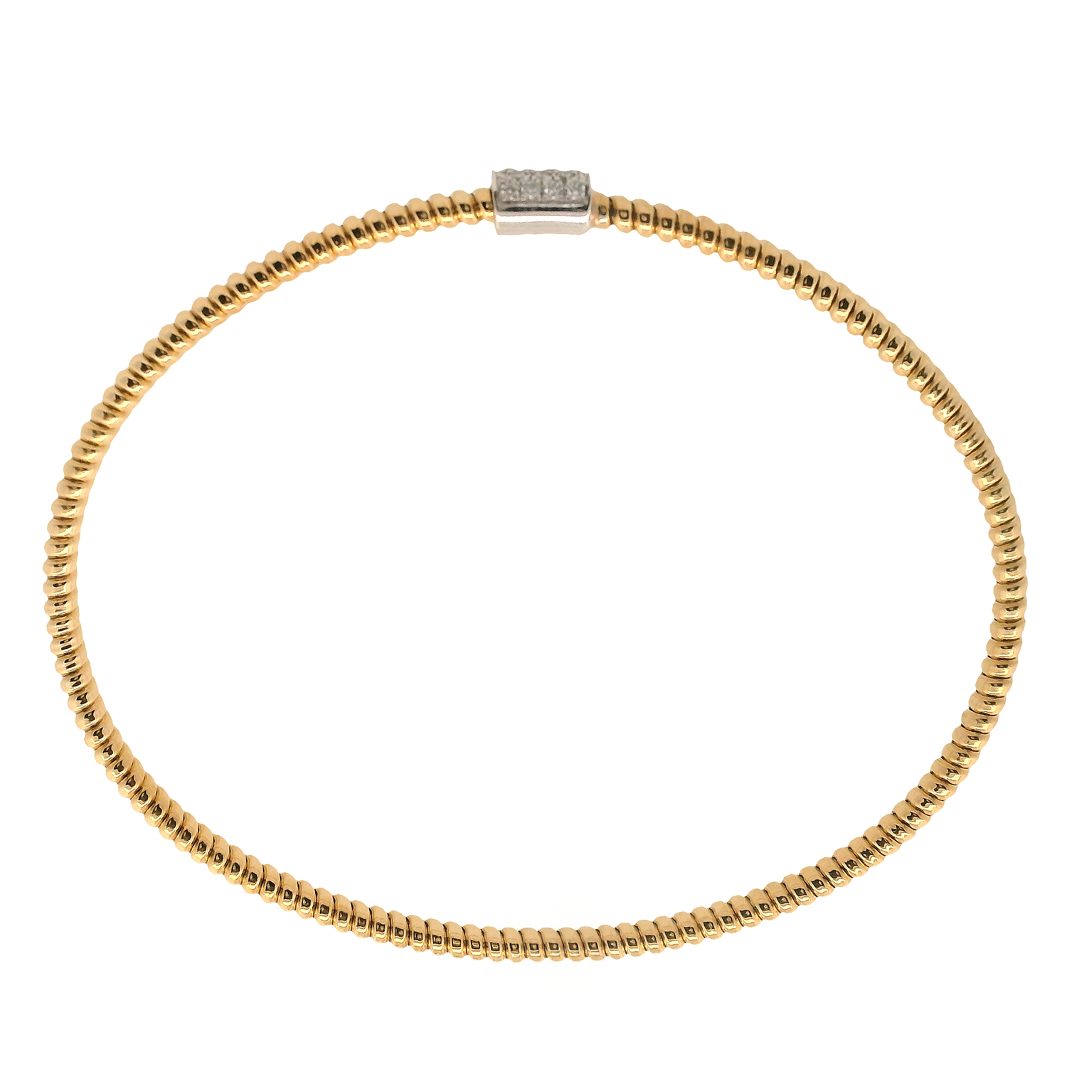 Tubogas Bangle with 6mm Diamond Bar