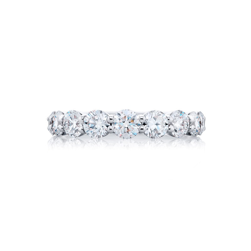 Platinum Round Diamond Band
