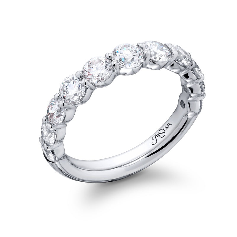 Platinum Round Diamond Band