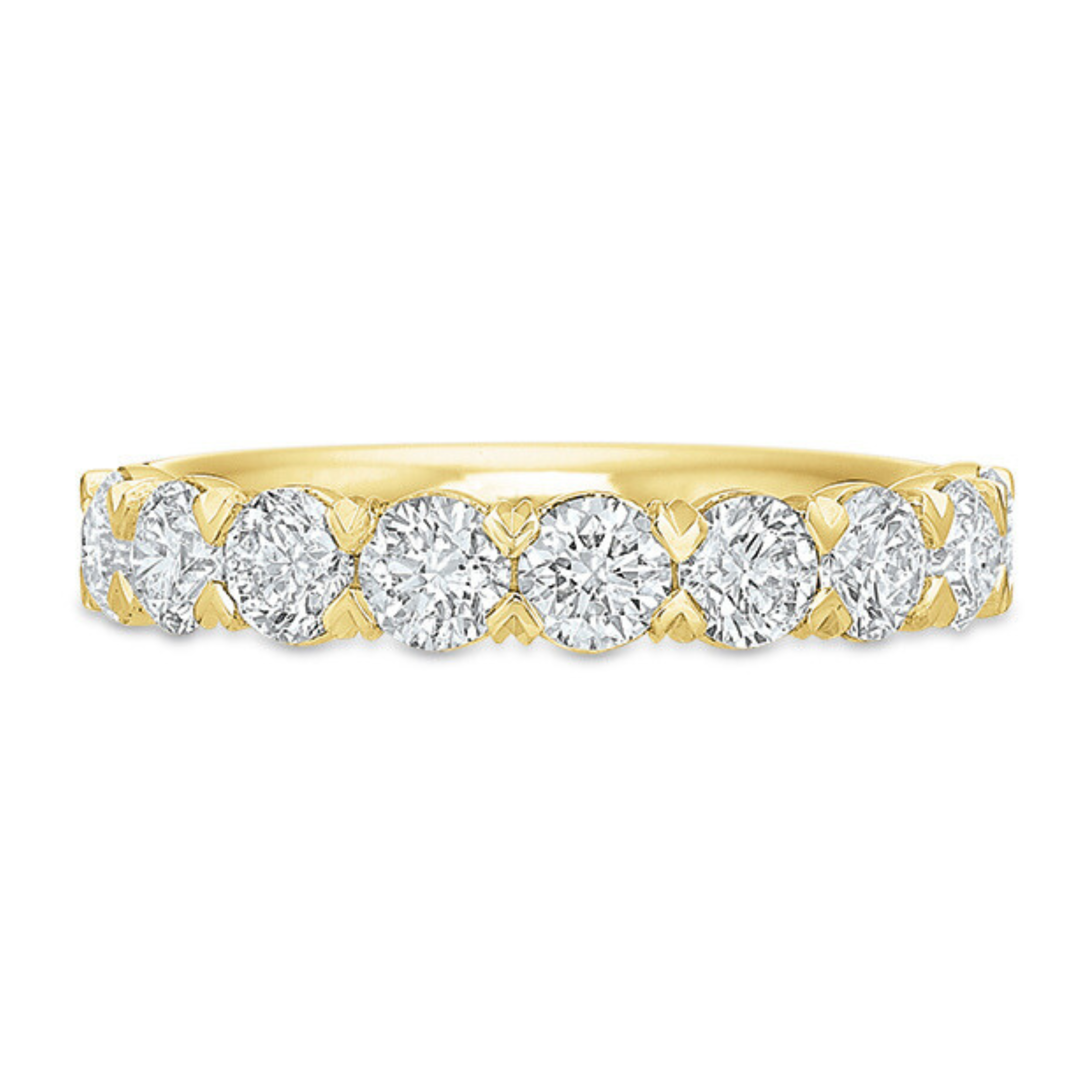 Silk Prong Round Diamond Band