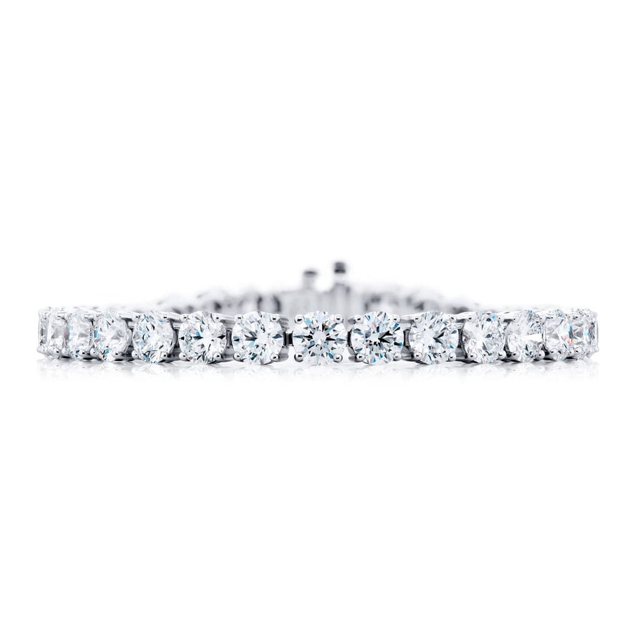 Platinum Round Diamond Certified Bracelet
