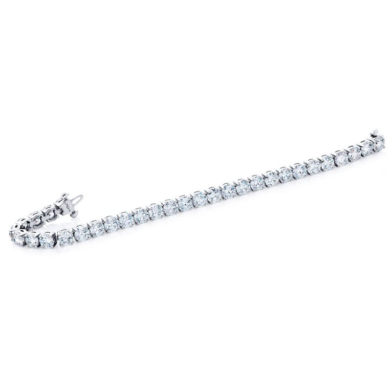 Platinum Round Diamond Certified Bracelet
