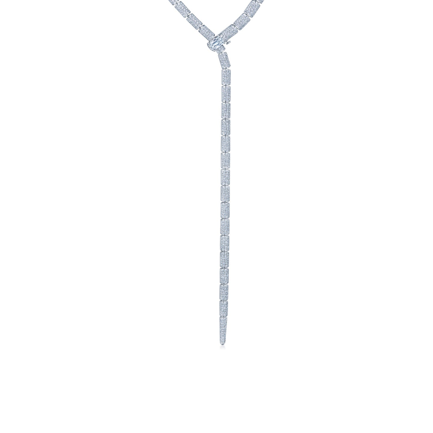 Cobblestone Ashoka Diamond Lariat Necklace