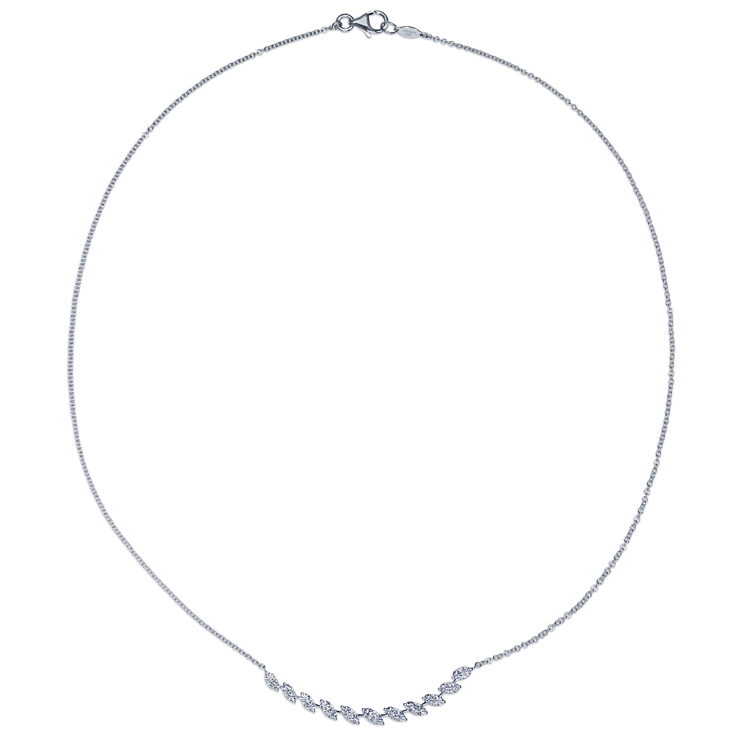 Sunburst Marquise Diamond Demi-Rivière Necklace