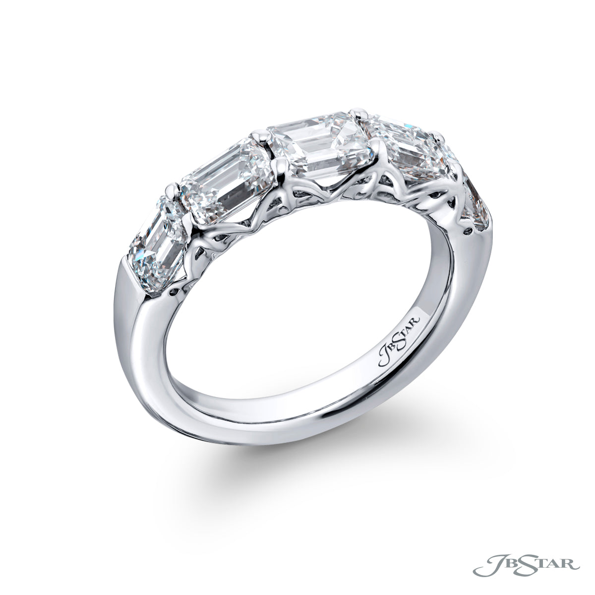 Emerald Cut Diamond Band